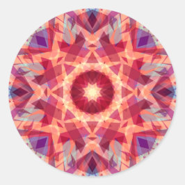 明るい赤すてき金のクリスマススター装飾品 ラウンドシール