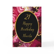 明るい赤と金ゴールド大理石ゲート誕生日パーティー