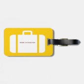 明るい赤と黄色の特徴的なラゲッジタグ ラゲッジタグ (裏面横)