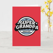 明るい赤によってすごい祖父 カード (黄色い花)