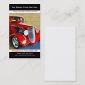 明るい赤によって元通りにされるヴィンテージの自動車の写真 名刺 (正面/裏面)