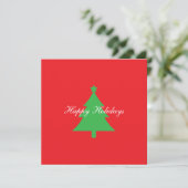 明るい赤のクリスマスと新年の休日 カード (スタンド正面)