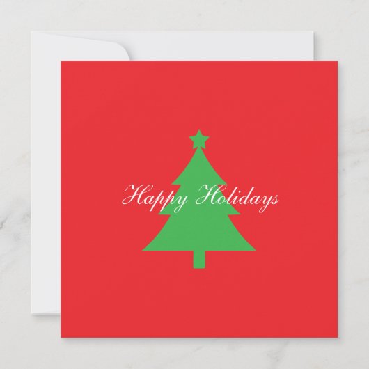明るい赤のクリスマスと新年の休日 カード (正面)