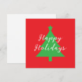 明るい赤のクリスマスと新年の休日 シーズンカード (正面/裏面)