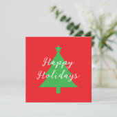 明るい赤のクリスマスと新年の休日 シーズンカード (スタンド正面)
