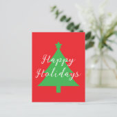 明るい赤のクリスマスと新年の休日 シーズンポストカード (スタンド正面)
