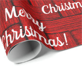 明るい赤のクリスマスラッピング紙 ラッピングペーパー (ロールコーナー)