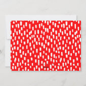 明るい赤のダッシュフォトフレームホリデーカード シーズンカード (裏面)