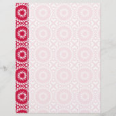 明るい赤のデイジーホイールのパターンのバインダーページ (正面)