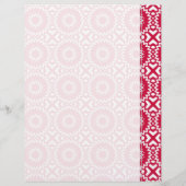 明るい赤のデイジーホイールのパターンのバインダーページ (裏面)