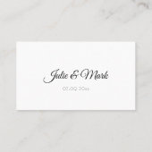 明るい赤のハイビスカス結婚の詳細エンクロージャカード プレイスカード (裏面)