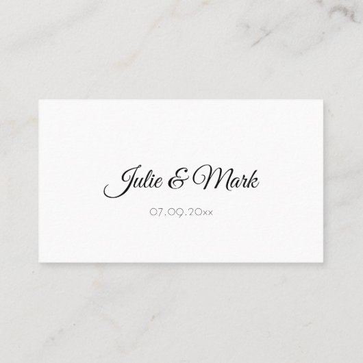 明るい赤のハイビスカス結婚の詳細エンクロージャカード プレイスカード (裏面)