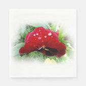 明るい赤のパンジー スタンダードランチョンナプキン (正面)