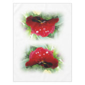 明るい赤のパンジー テーブルクロス (正面)