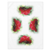 明るい赤のパンジー テーブルクロス (正面)