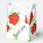 明るい赤のフローラ フェイバーボックス (オープン)