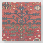 明るい赤のペルシャIII幾何学的な形状 ストーンコースター (正面)