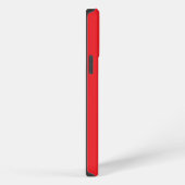 明るい赤のモノグラムイニシャル iPhoneケース (右側面)