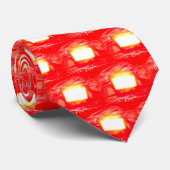 明るい赤のライトのドットビーチサンダル ネクタイ (ロール)