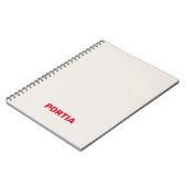 明るい赤の名前をカスタムするプレーン灰色 ノートブック (左側)