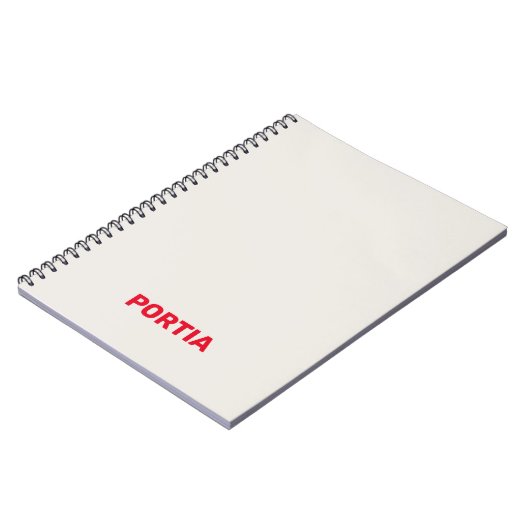明るい赤の名前をカスタムするプレーン灰色 ノートブック (左側)