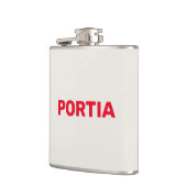 明るい赤の名前をカスタムするプレーン灰色 フラスク (左)