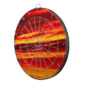 明るい赤の夕日 ダーツボード (正面右)