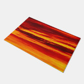 明るい赤の夕日 ドアマット (アングル)