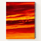 明るい赤の夕日 ノートブック (裏面)