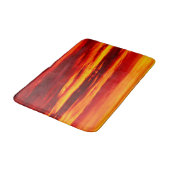 明るい赤の夕日 バスマット (アングル)