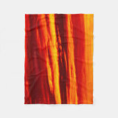 明るい赤の夕日 フリースブランケット (正面)