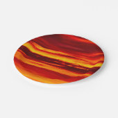 明るい赤の夕日 ペーパープレート (アングル)