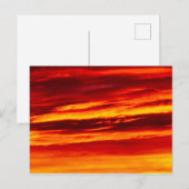 明るい赤の夕日 ポストカード (正面/裏面)