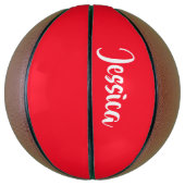 明るい赤の平無地の原 バスケットボール (縦)