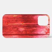 明るい赤の木製の壁の板のテクスチャ。木目テクスチャw Case-Mate iPhoneケース (裏面 (横))