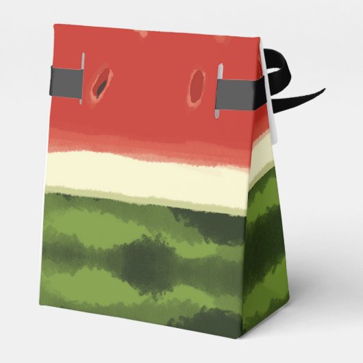 明るい赤の水の色のスイカのテントの好意ボックス フェイバーボックス (裏面サイド)