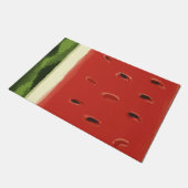 明るい赤の水の色のスイカのドアマット ドアマット (アングル)