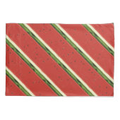 明るい赤の水の色のスイカの枕カバー 枕カバー (裏面)