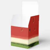 明るい赤の水の色のスイカの正方形の好意ボックス フェイバーボックス (オープン)