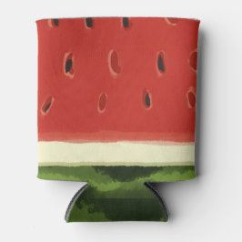 明るい赤の水の色のスイカクール 缶クーラー