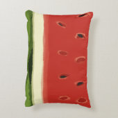 明るい赤の水の色スイカのアクセント枕 アクセントクッション (裏面(縦))