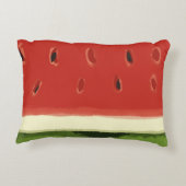 明るい赤の水の色スイカのアクセント枕 アクセントクッション (裏面)