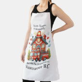 明るい赤の消防署とトラック エプロン (インサイチュ)