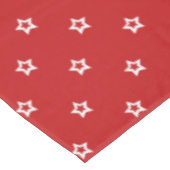 明るい赤の白い星パターン テーブルクロス (アングル)