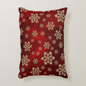 明るい赤の金ゴールド雪 アクセントクッション (正面(垂直))