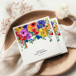 明るい赤はっきりしたちゃんシャワー スタンダードカクテルナプキン