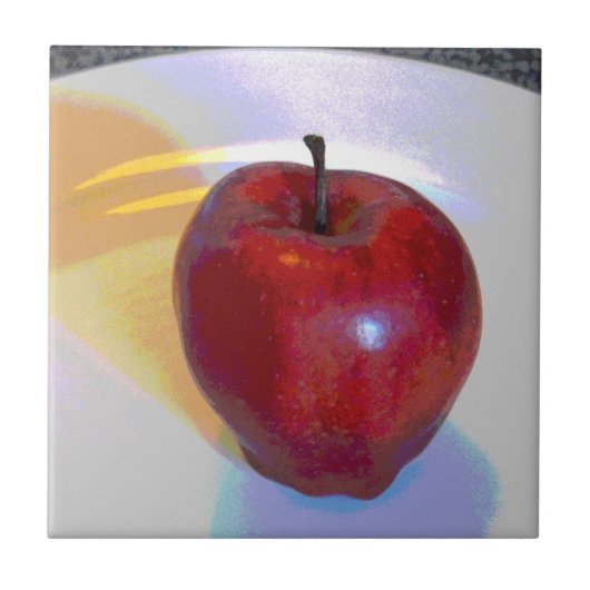 明るい赤りんご タイル (正面)