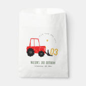 明るい赤イエローディガーキッズ任意の年齢誕生日 フェイバーバッグ (正面)