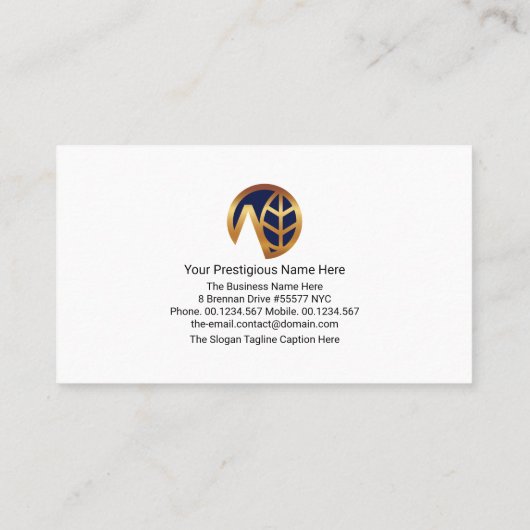 明るい赤カエデの葉(横) 名刺 (裏面)