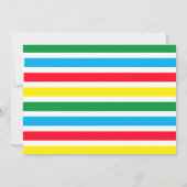 明るい赤カラフルちゃんユニセックスシャワー招待状 招待状 (裏面)